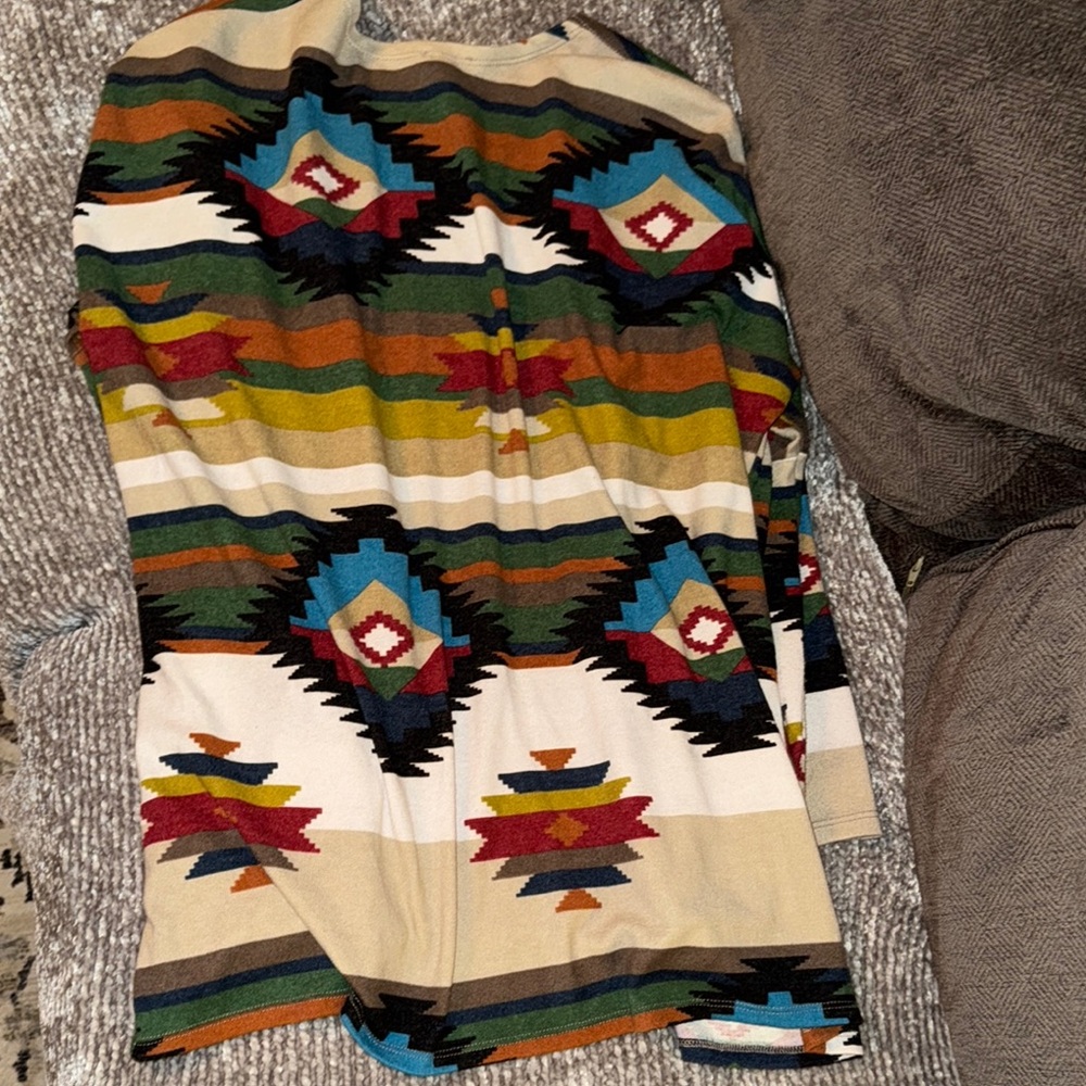Colorful Patterned Aztec Women's Cardigan sweater Large - Picture 5 of 6